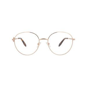 Alexander McQueen Round-Frame Metal Optical Frames Gold Womens